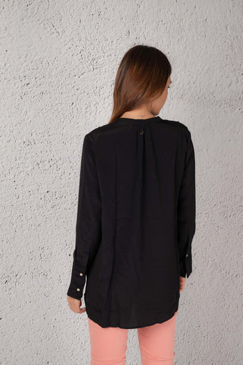 Camicia Con Fiocco Nero Donna - 4