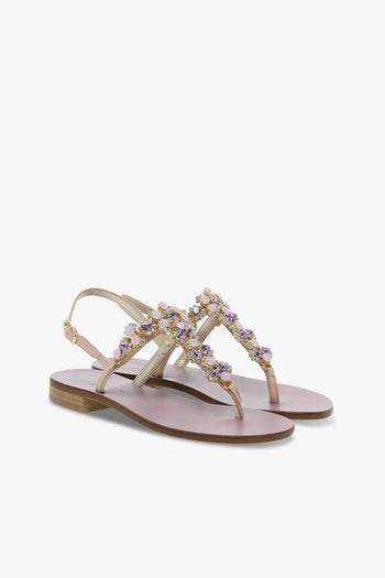 Sandalo basso - carne e lilla Donna Sandalo basso - 5