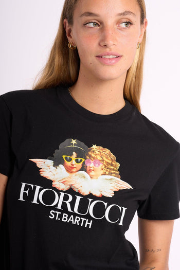 Saint Barth T-shirt Fiorucci Nero Donna - 6