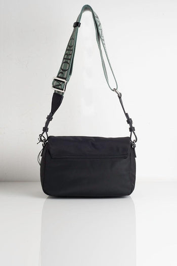 Borsa a tracolla in nylon riciclato con logo - 3