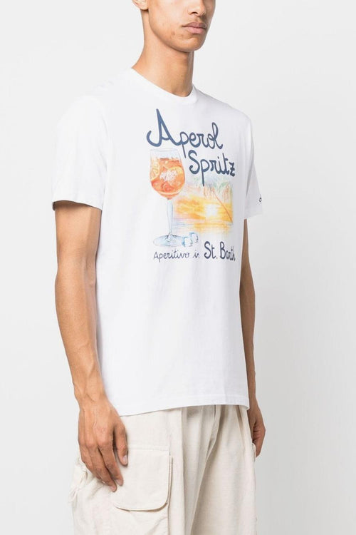 Saint Barth T-shirt Bianco Uomo Aperol Spritz - 2