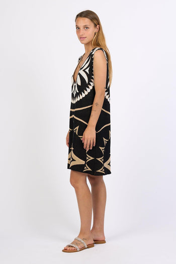 Abito Corto Maglia Nero Donna - 4