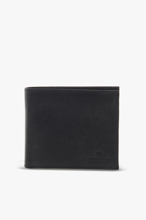 Portafoglio COMPLETO RIDOTTO in pelle nero Uomo Portafoglio