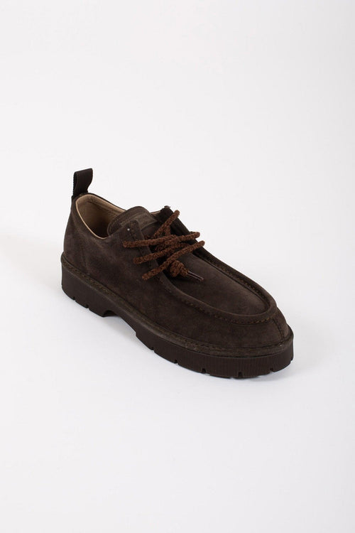 Lace-up Shoe Suede Ebony Uomo - 2