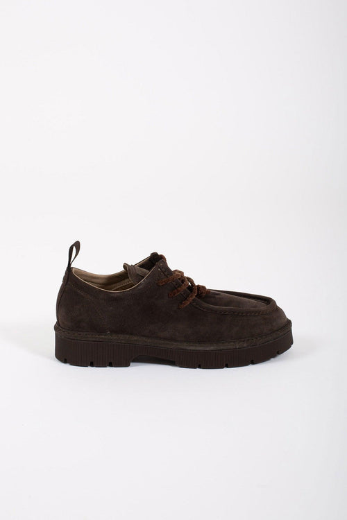 Lace-up Shoe Suede Ebony Uomo - 1