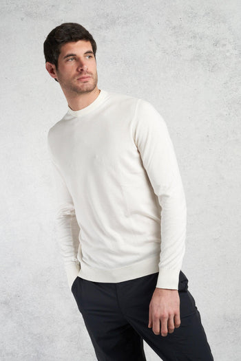 Girocollo M/l Supima Light Dusty Bianco Uomo - 3