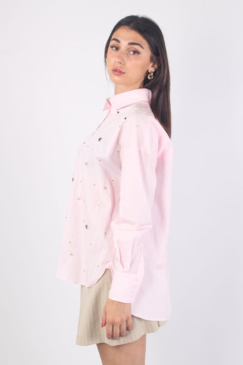 Camicia Applicazioni Stelle Rosa - 6