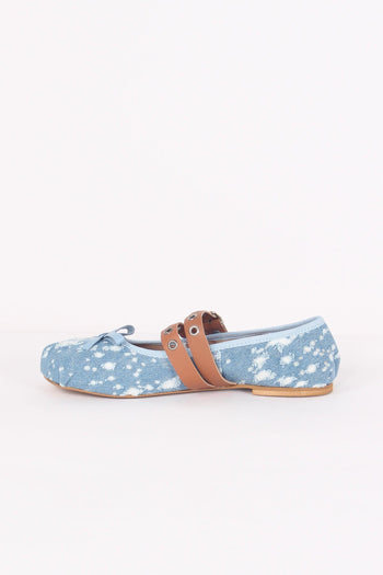 Ballerina Fibbia Borchie Vera Jeans/camel - 4