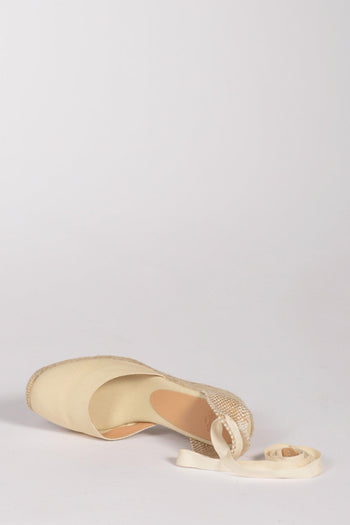 Espadrillas Zeppa Beige Chiaro/beige Donna - 6