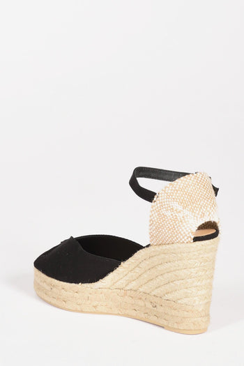 Espadrillas Zeppa Nero/beige Donna - 4