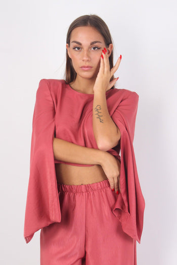 Blusa Spallone Manica Aperta Fard - 6