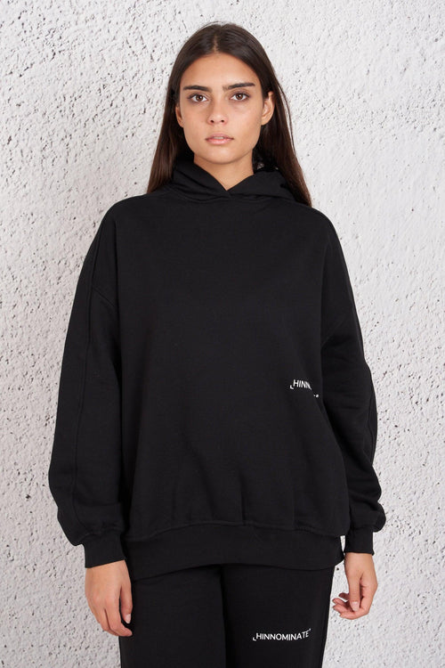 Felpa Oversize Nero Donna - 2