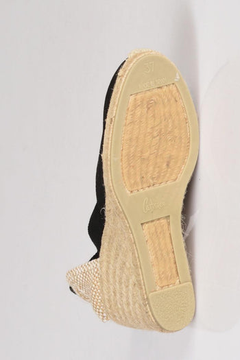 Espadrillas Zeppa Nero/beige Donna - 8