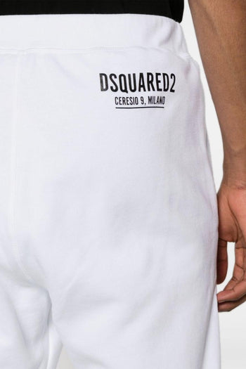 2 Pantalone Bianco Uomo sportivi affusolati con stampa - 3
