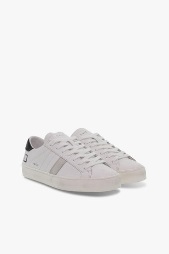 Sneakers HILL LOW CALF in pelle e camoscio bianco e nero - 5