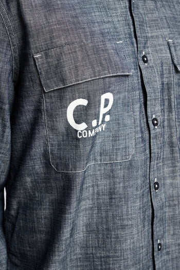 Camicia con logo in Chambray - 5