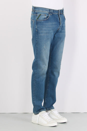 Denim Tapered Fit Denim Medio - 4