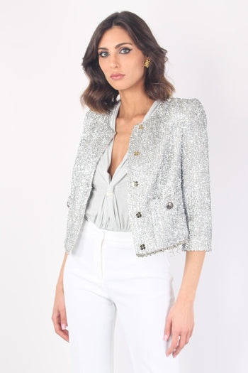 Giacca Lurex Perlina Argento - 2