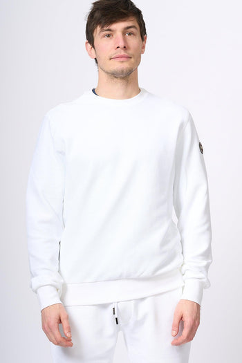 Felpa Girocollo Bianco Uomo - 4