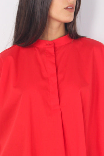 Camicia Coreana Mc Cotone Rosso - 6