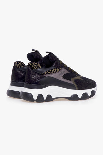 Sneaker Hyperactive in pelle e tessuto - 3