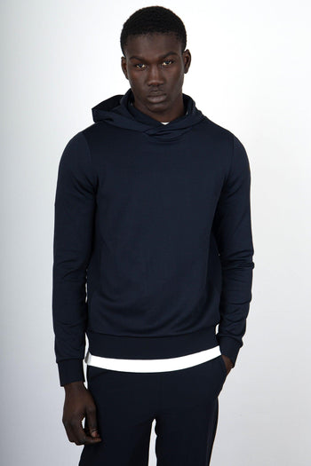 RRD Felpa Duran Hood Fleece Blu Scuro Uomo su