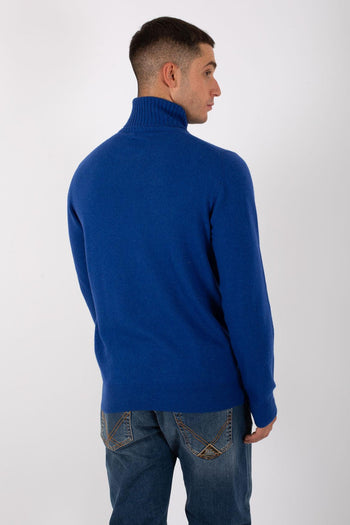 Turtle Neck Wool & Cashmere Blu Uomo - 4