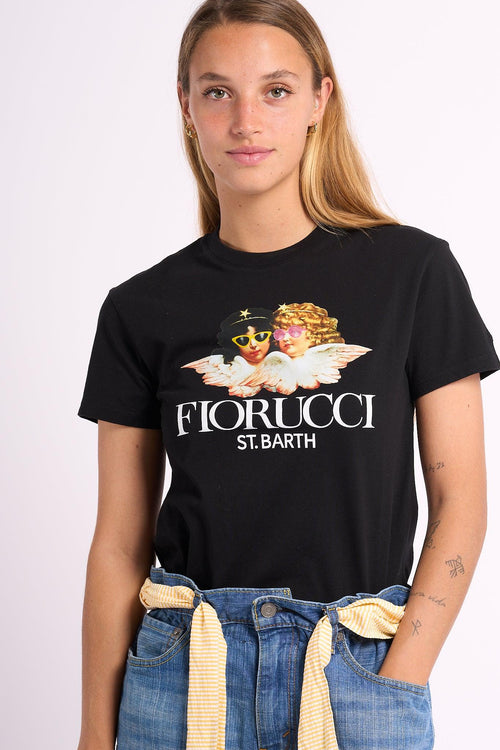Saint Barth T-shirt Fiorucci Nero Donna