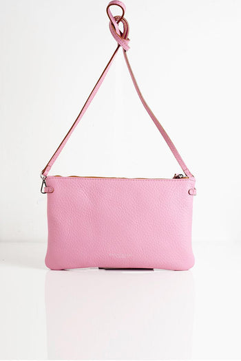 Borsa bustina Hermy rosa con tracolla - 4