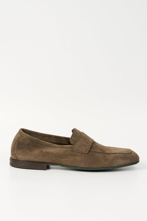 Mocassino Velour Tortora Uomo