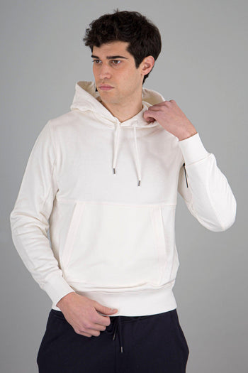 Felpa Diagonal Raised Hoodie Bianco Uomo - 3