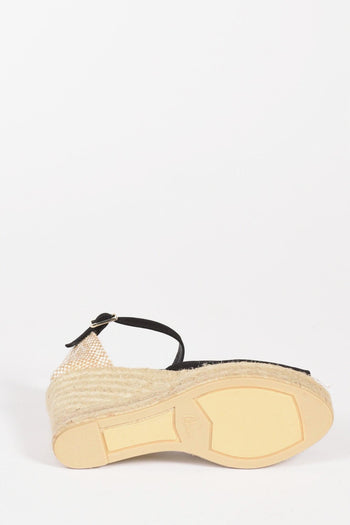 Espadrillas Zeppa Nero/beige Donna - 5