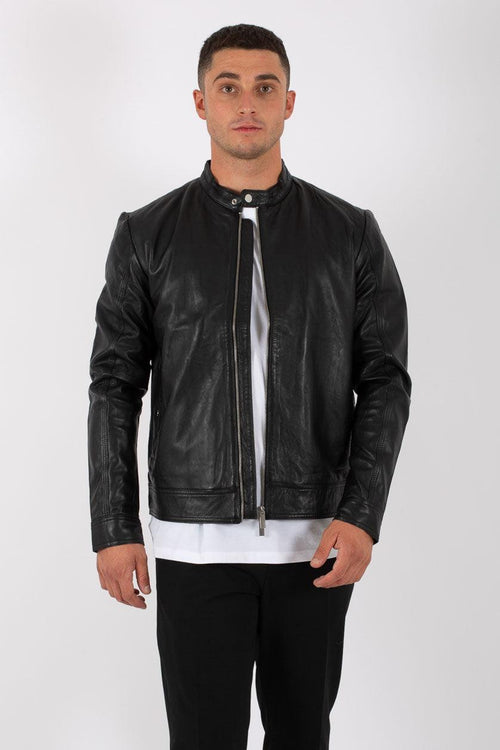 Biker Leather Noos Nero Uomo - 1