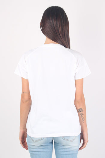 T-shirt Perle Collo Bianco - 3