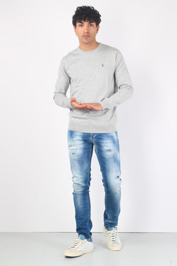 Girocollo Cotone Slim Fit Andover Heather - 2
