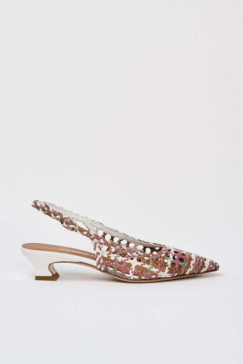 Slingback White Pink Donna