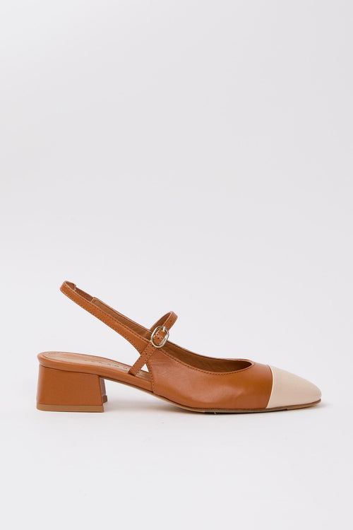Slingback Kiss+cuoio Donna