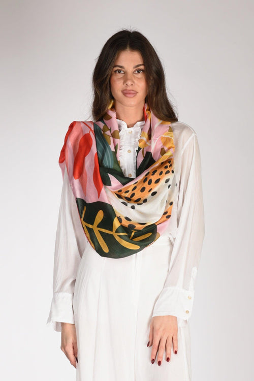 Sciarpa Stampata Multicolor Donna
