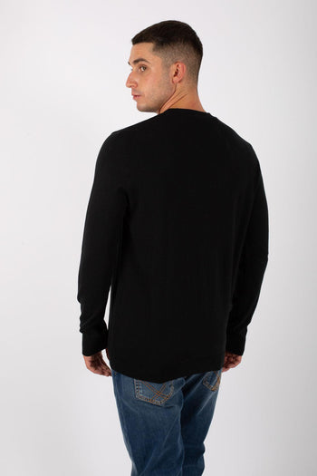 Pull Cotone Girocollo Noos Nero Uomo - 4