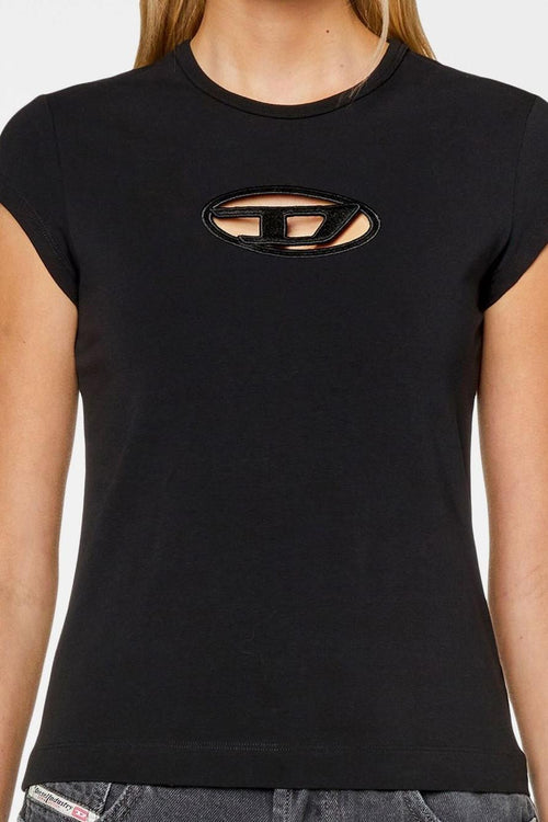 T-shirt Nero Donna con logo