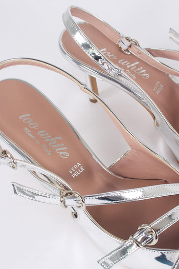 Sandalo Tacco Multifibbia Vern Argento - 7