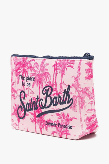 Saint Barth Pochette Rosa Unisex Motivo Palme - 2