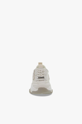 Sneakers POSSESSION-E OFF WHT GRY in tessuto e pelle beige e bianco - 4