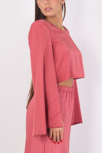 Blusa Spallone Manica Aperta Fard - 7