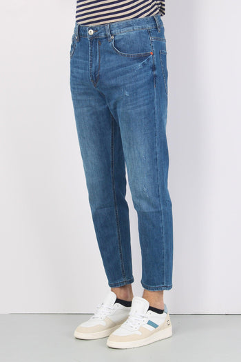 Denim Carrot Micro Rotture Jeans - 5