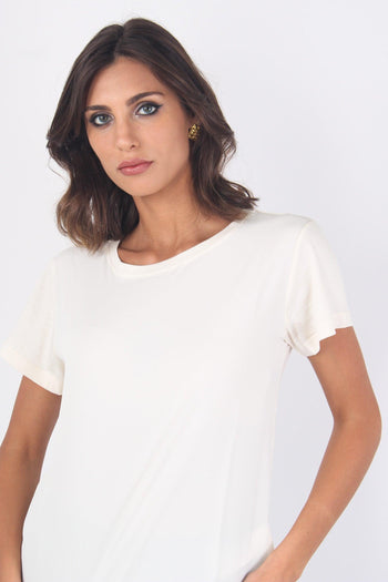 T-shirt Misto Seta Panna - 7