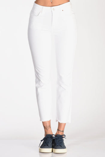 Jeans Sigaretta Bianco Donna - 3