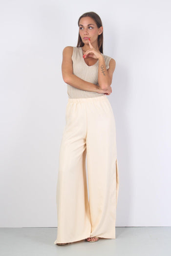 Pantalone Palazzo Spacchi Late Panna - 6