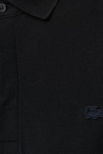 Polo Nero Uomo Ricamo Coccodrillo con logo classico - 4