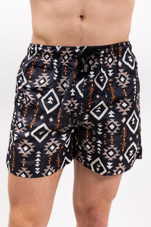 Classic Beachwear Uxmal Nero Uomo - 2